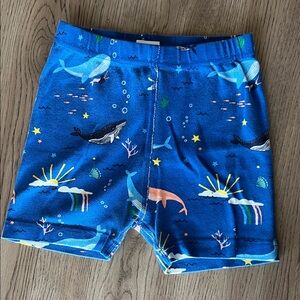 Hanna Andersson: Short Johns PJ Shorts in Blue Whales & Narwhals: Size 6-7